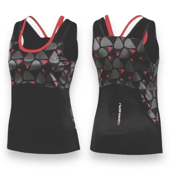 Louis Garneau Shape Sens Cycling Workout Tank  Black/Pink Women’s Size Medium - Picture 1 of 7